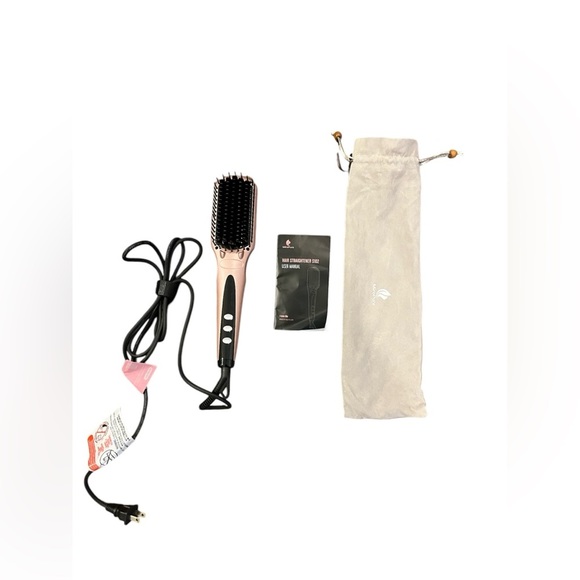 S102 Ionic Heat Straightening Hair Brush By MicoPure NEW PINK - Picture 2 of 4